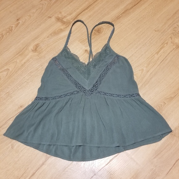 American Eagle Outfitters Tops - American eagle lace blue green criss cross boho American Eagle Outfitters Tops - American eagle lace blue green criss cross boho